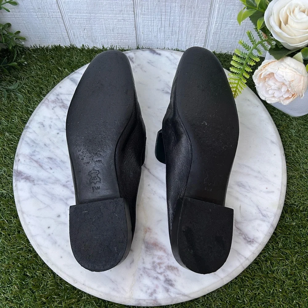 Tory Burch Jessa Backless Loafers Women  $298 Color: Perfect Black size 8.5
